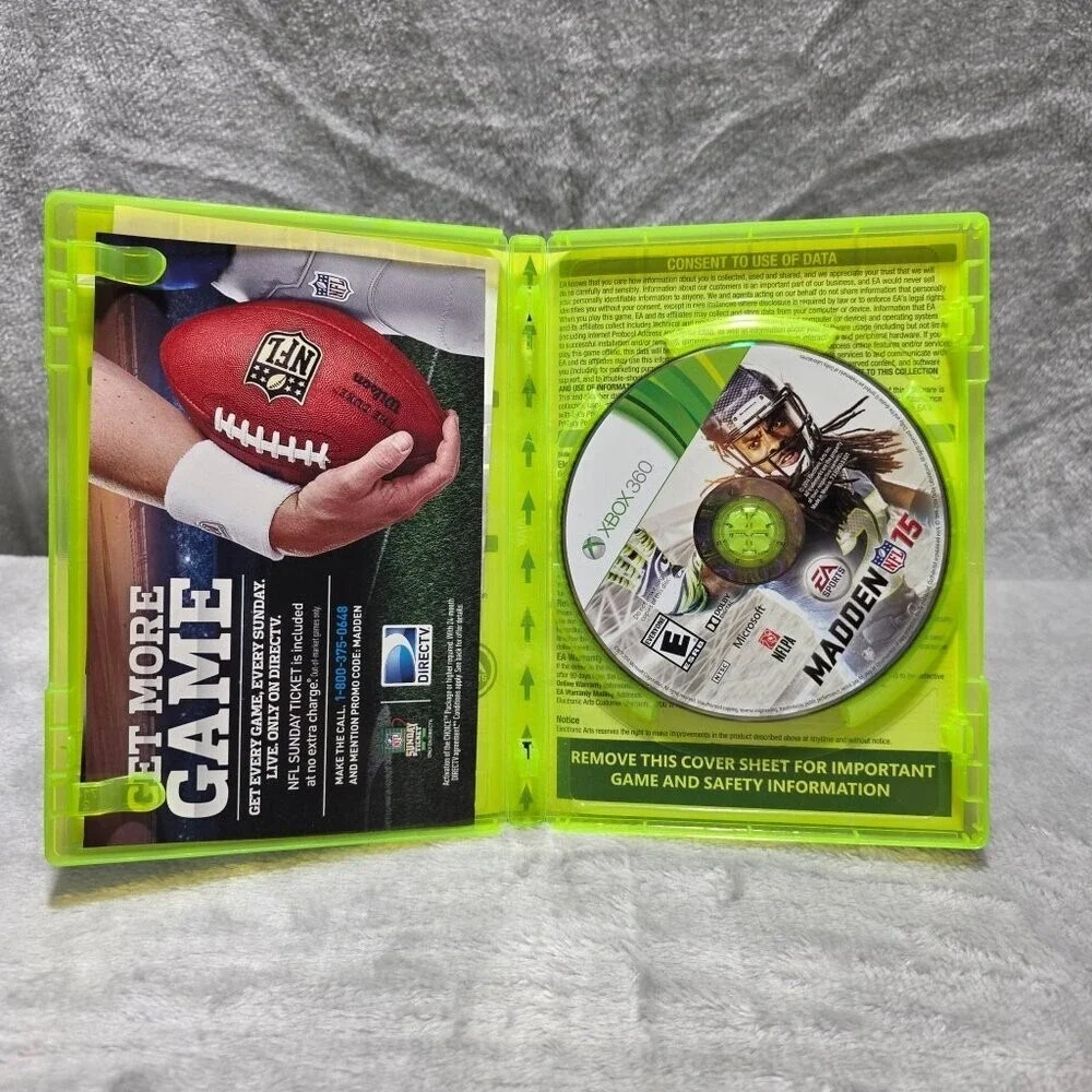 Madden NFL 15 Xbox 360 Richard Sherman‎ Cover Complete Tested Pre-Owned